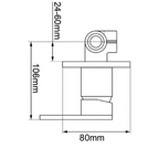 LUCID PIN Series Wall Mixer 80MM Cover Plate Brushed Nickel