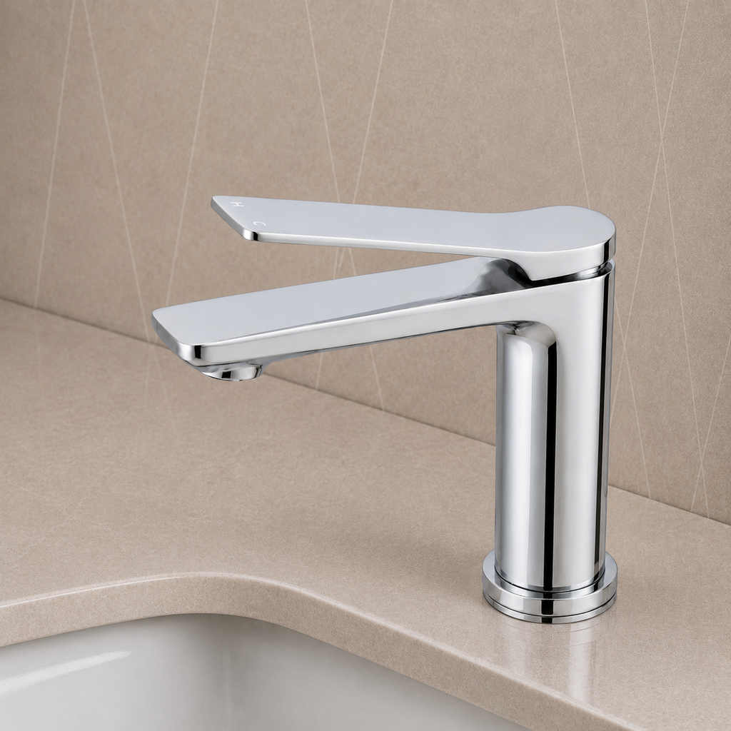 RUSHY Series Short Basin Mixer Chrome