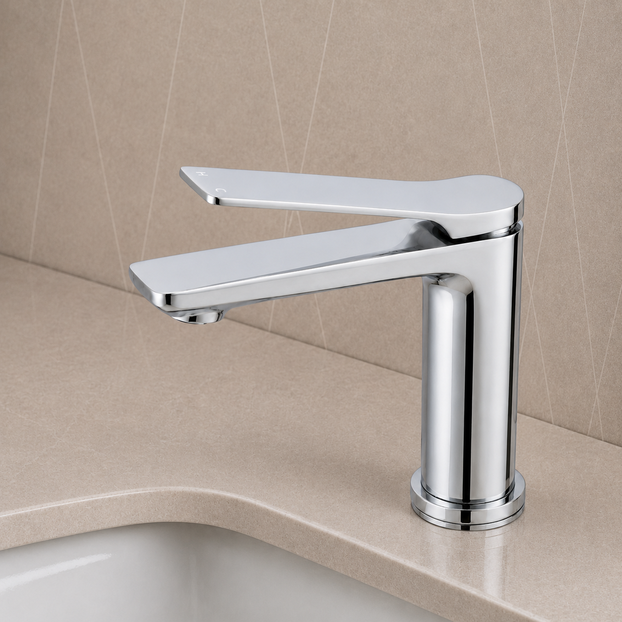 RUSHY Series Short Basin Mixer Chrome