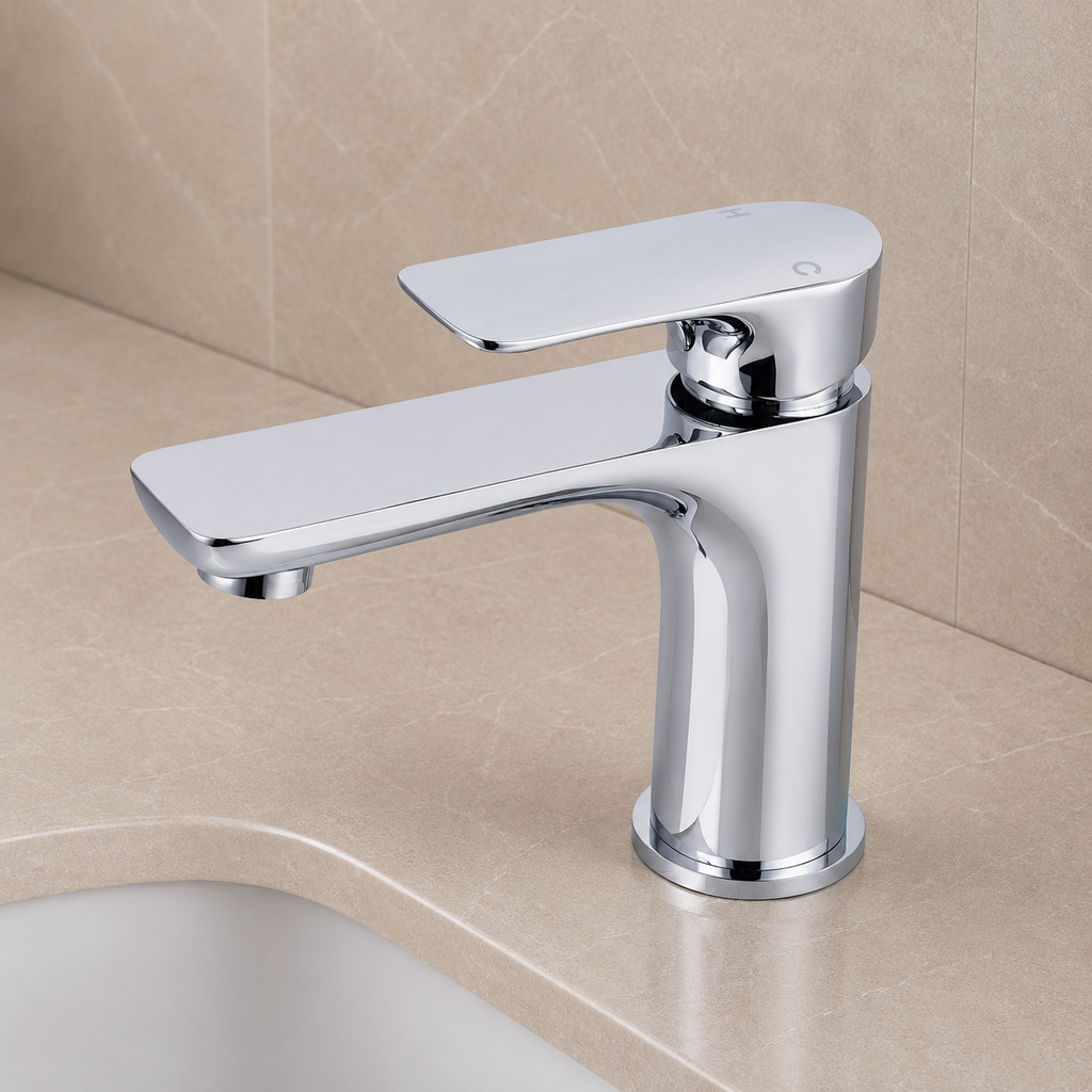 VOG Series Short Basin Mixer Chrome