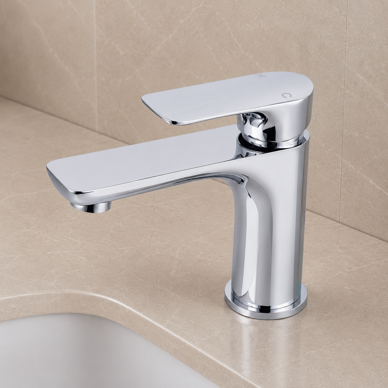 VOG Series Short Basin Mixer Chrome