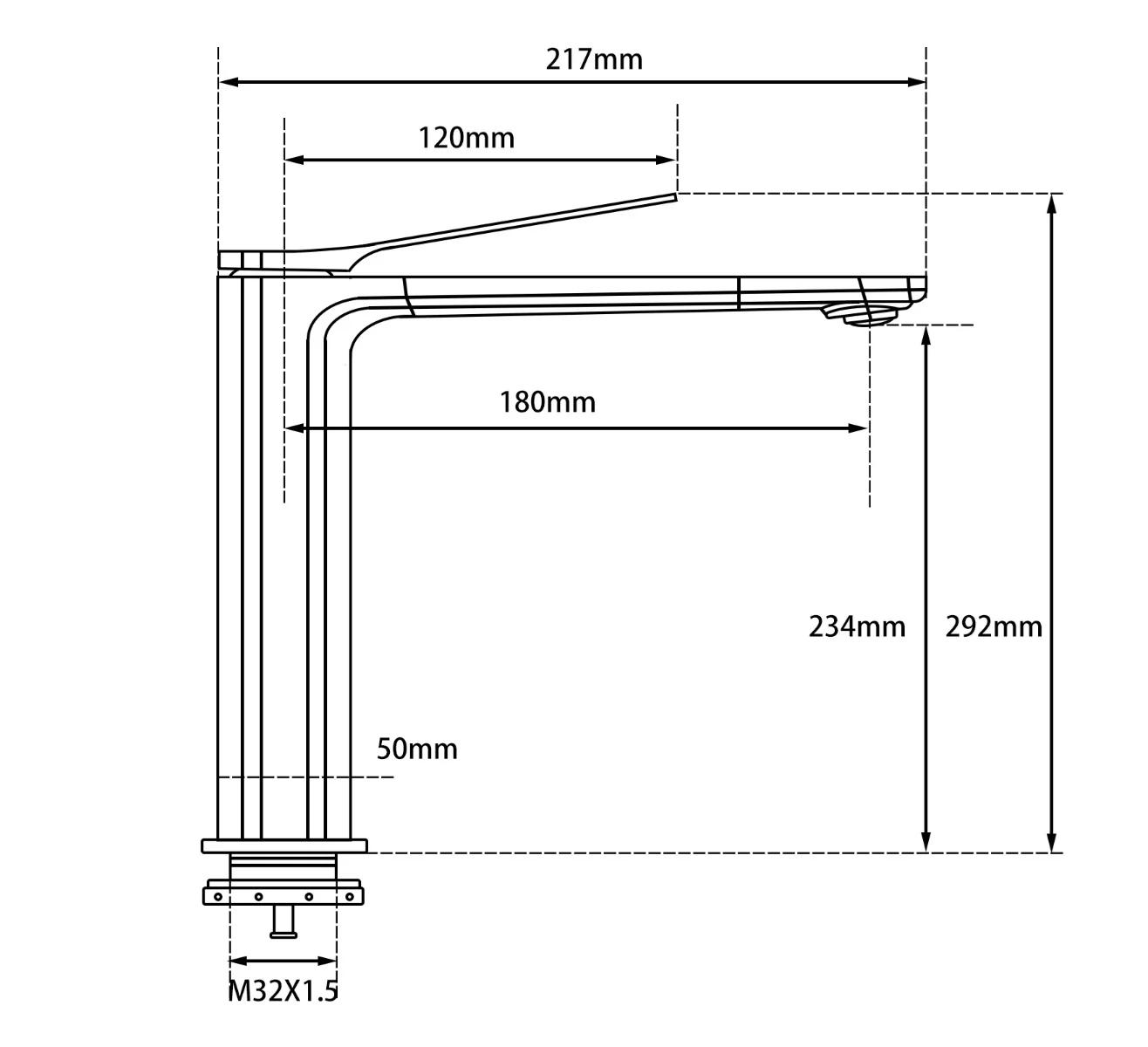 RUSHY Series Tall Basin Mixer Chrome