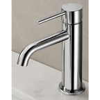 LUCID PIN Short Basin Mixer Series Round Chrome