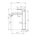 LUCID PIN Series Round Tall Basin Mixer Chrome