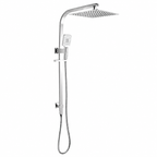 Shower Station (Shower Set) Top Water Inlet 250 Square Chrome