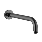 Shower Arm 400mm Round Stainless Steel Wall Mounted Gun Metal Grey