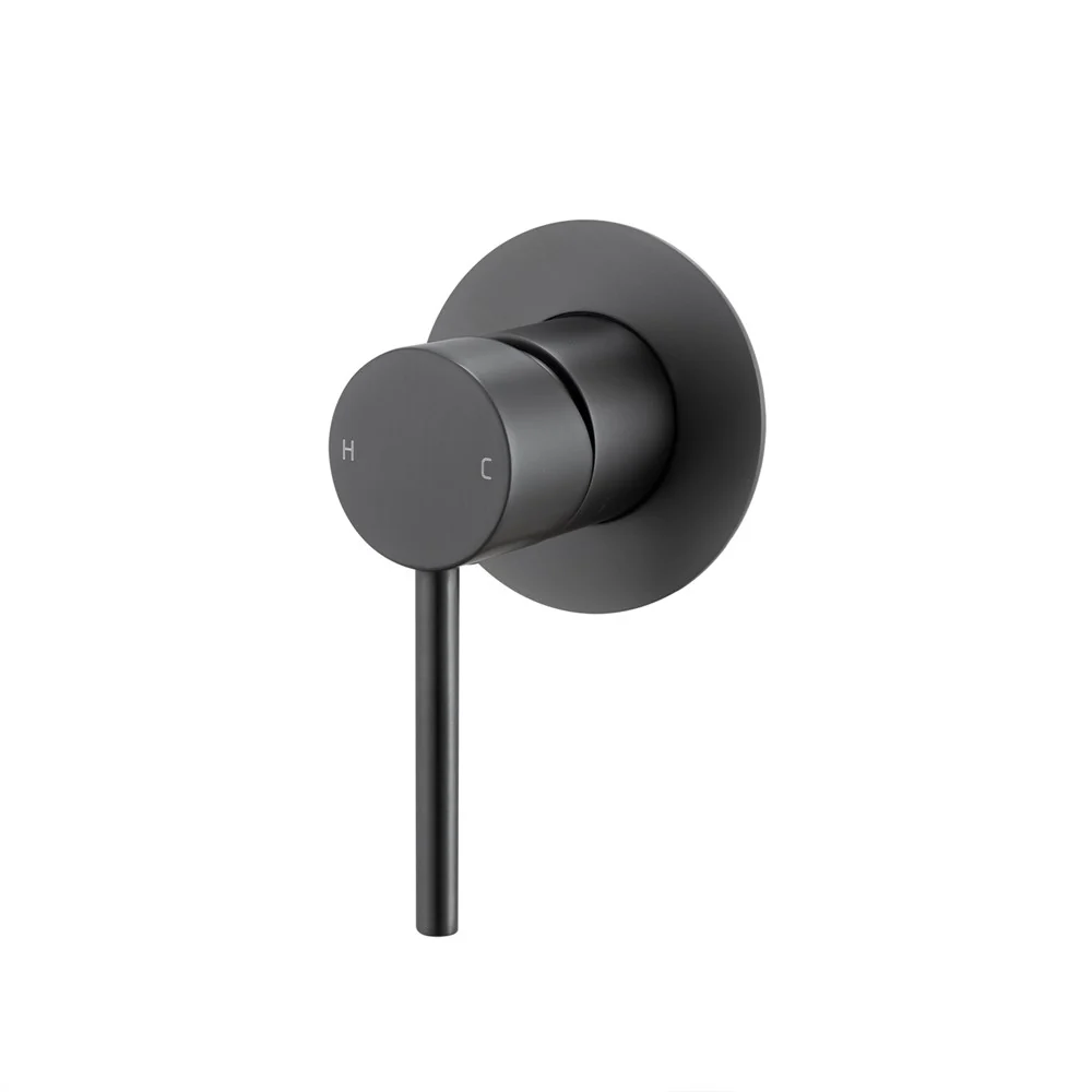 LUCID PIN Series Wall Mixer 65MM Cover Plate Gun Metal Grey
