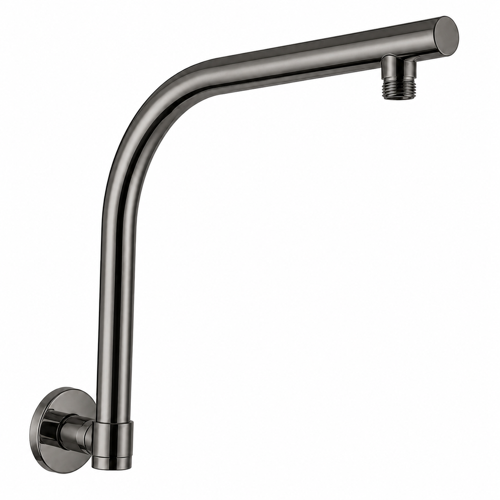 Shower Round Swivel Wall Mounted Arm Stainless Steel Gun Metal Grey