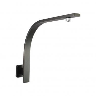 Shower Square Gooseneck Wall Mounted Arm Stainless Steel Gun Metal Grey