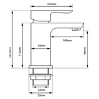 VOG Series Short Basin Mixer Gun Metal