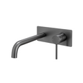 LUCID PIN Series Wall Basin/Bathtub Mixer with Spout Gun Metal Grey