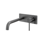 LUCID PIN Series Wall Basin/Bathtub Mixer with Spout Gun Metal Grey