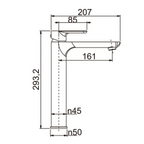 VOG Series Tall Basin Mixer Light Brushed Brass