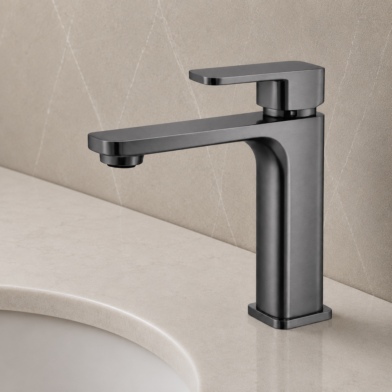 IVANO Series Short Basin Mixer Gun Metal