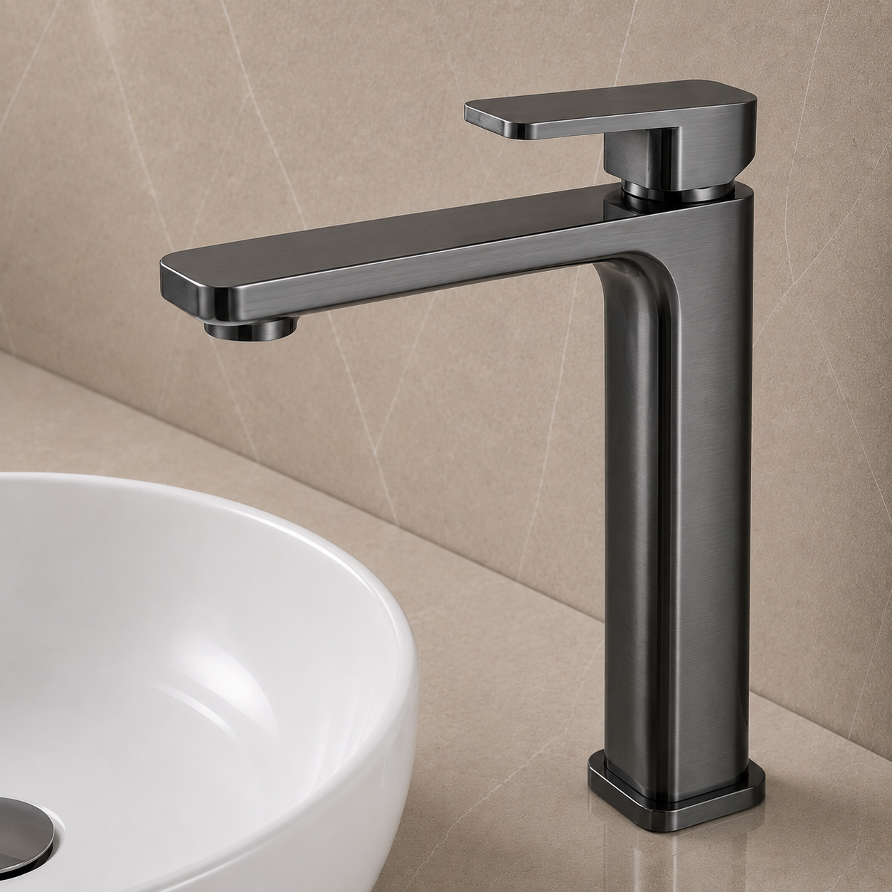 IVANO Series Tall Basin Mixer Gun Metal