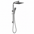 Shower Station (Shower Set) Top Water Inlet 250 Square Gun Metal Grey