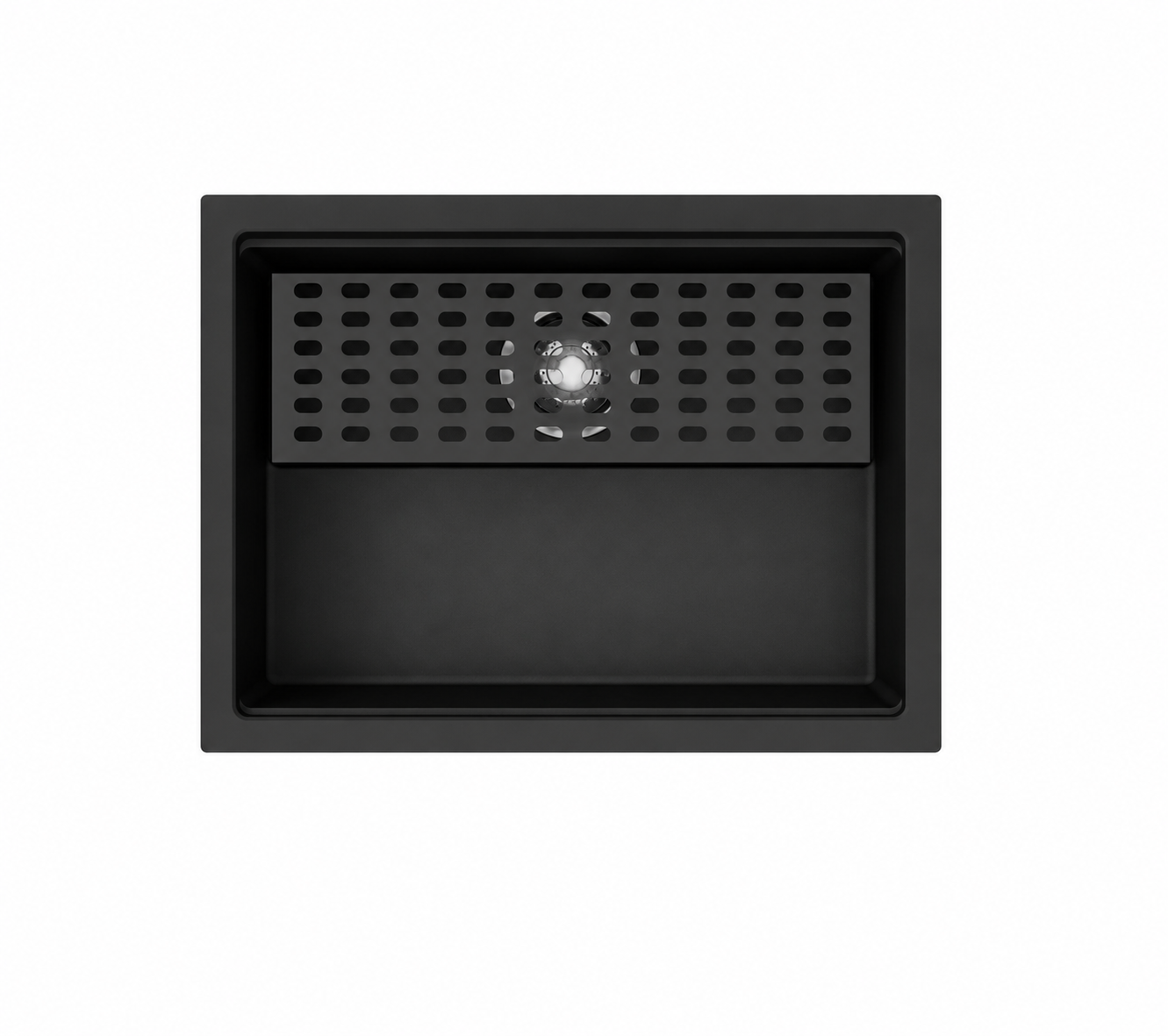 610x457x253 mm Carysil Harmony Single Bowl Granite Kitchen Sink Deep Balck