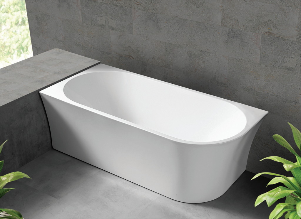 1700x780x600 Harper Collection Left Corner Back To Wall Bathtub Gloss White