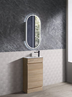 Bristol 450x250x860 Floorstanding Vanity Natural Timber