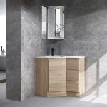 Eric 400x400x750 mmm Corner Shaving Mirror Cabinet