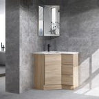 Eric 400x400x750 mmm Corner Shaving Mirror Cabinet