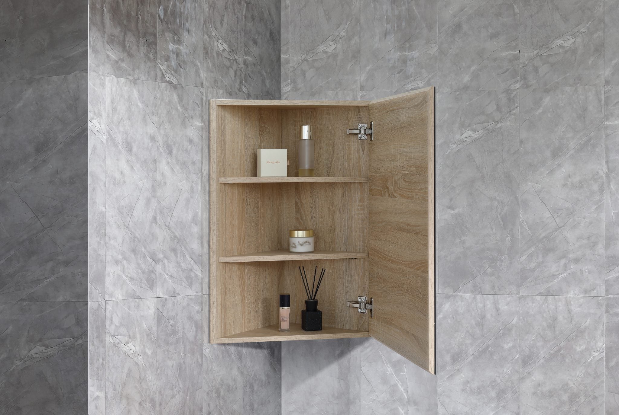 Eric 400x400x750 mmm Corner Shaving Mirror Cabinet