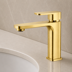 IVANO Series Short Basin Mixer Light Brushed Gold