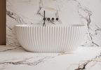 1500x750x580 Lamont Collection Back To Wall Bathtub Matt White