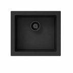 540x473x240mm Carysil Maples single Bowl Granite Sink Deep Black