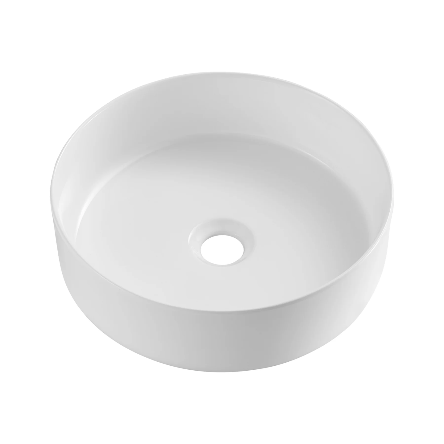Ceramic Basin 360x360x120mm  Above Counter Gloss White