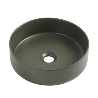 Ceramic Basin 360x360x120mm  Above Counter  Forest Green