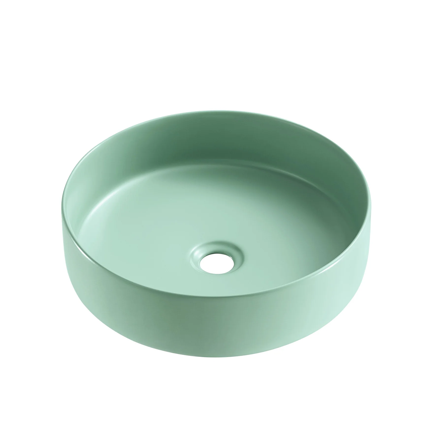 Ceramic Basin 360x360x120mm  Above Counter Matte Green
