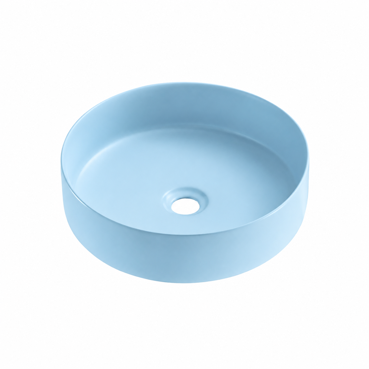 Ceramic Basin 360x360x120mm  Above Counter Matte Blue