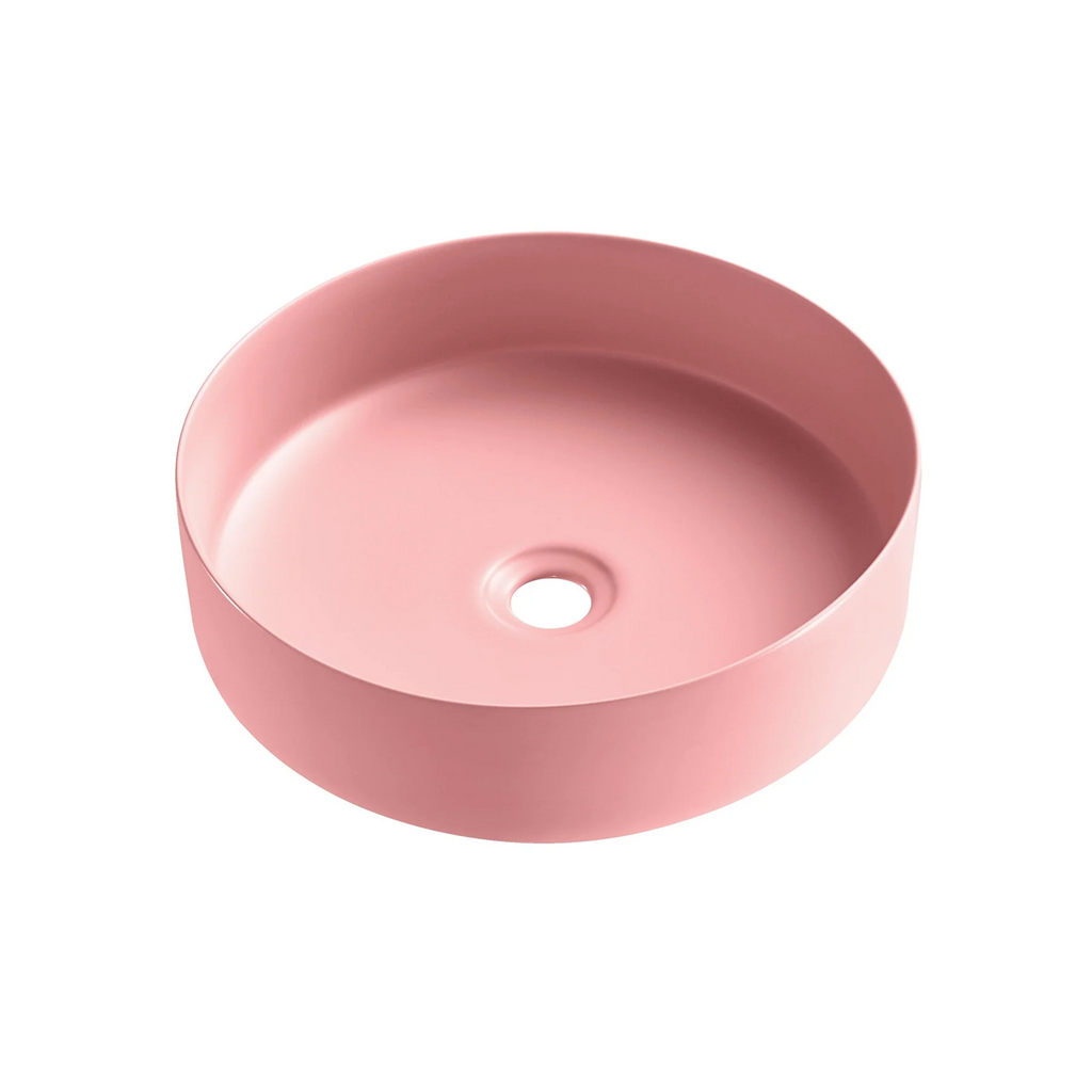 Ceramic Basin 360x360x120mm  Above Counter Matte Pink