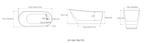 1500x750x700 NOVA Collection Bathtub Gloss White