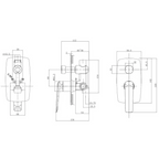Norico Bellino Series Shower/Bath Wall Mixer with Diverter Chrome