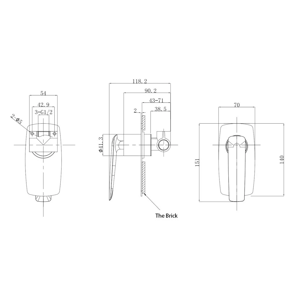 Norico Bellino Series Wall Mixer Chrome