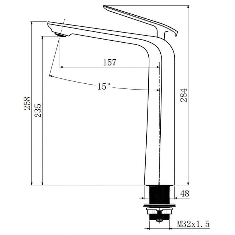 Norico Esperia Series Tall Basin Mixer Chrome