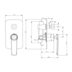 Norico Esperia Series Shower/Bath Wall Mixer with Diverter Matte Black