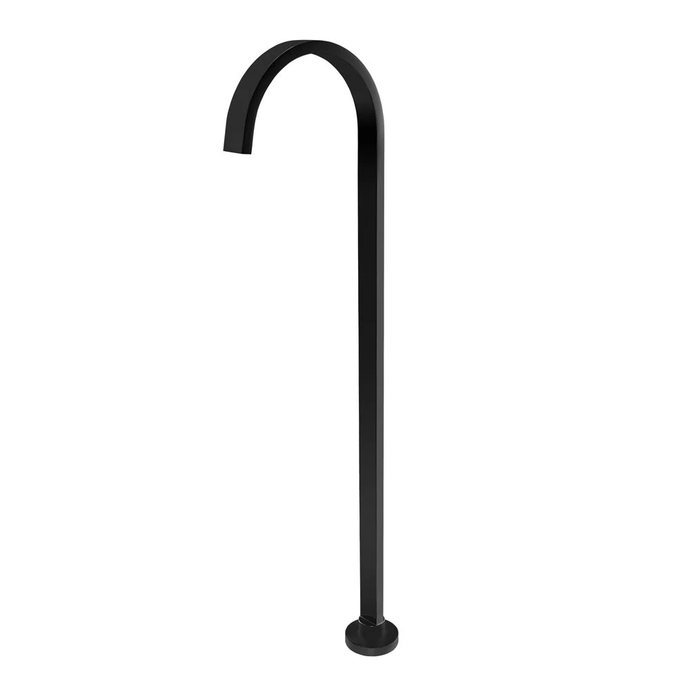 Floor Standing Bath Spout Square Matte Black