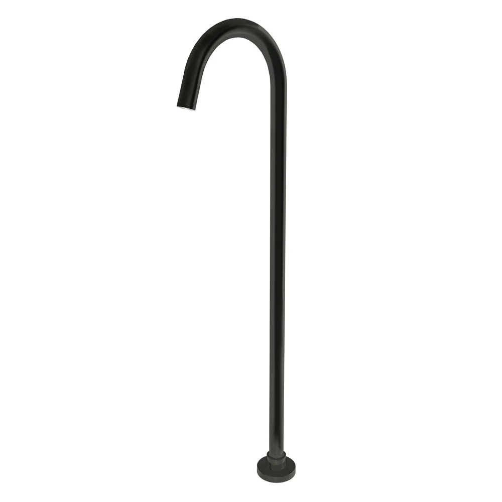 Floor Standing Bath Spout Round Matte Black