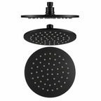Round Rainfall Shower Head 250mm Brass Black