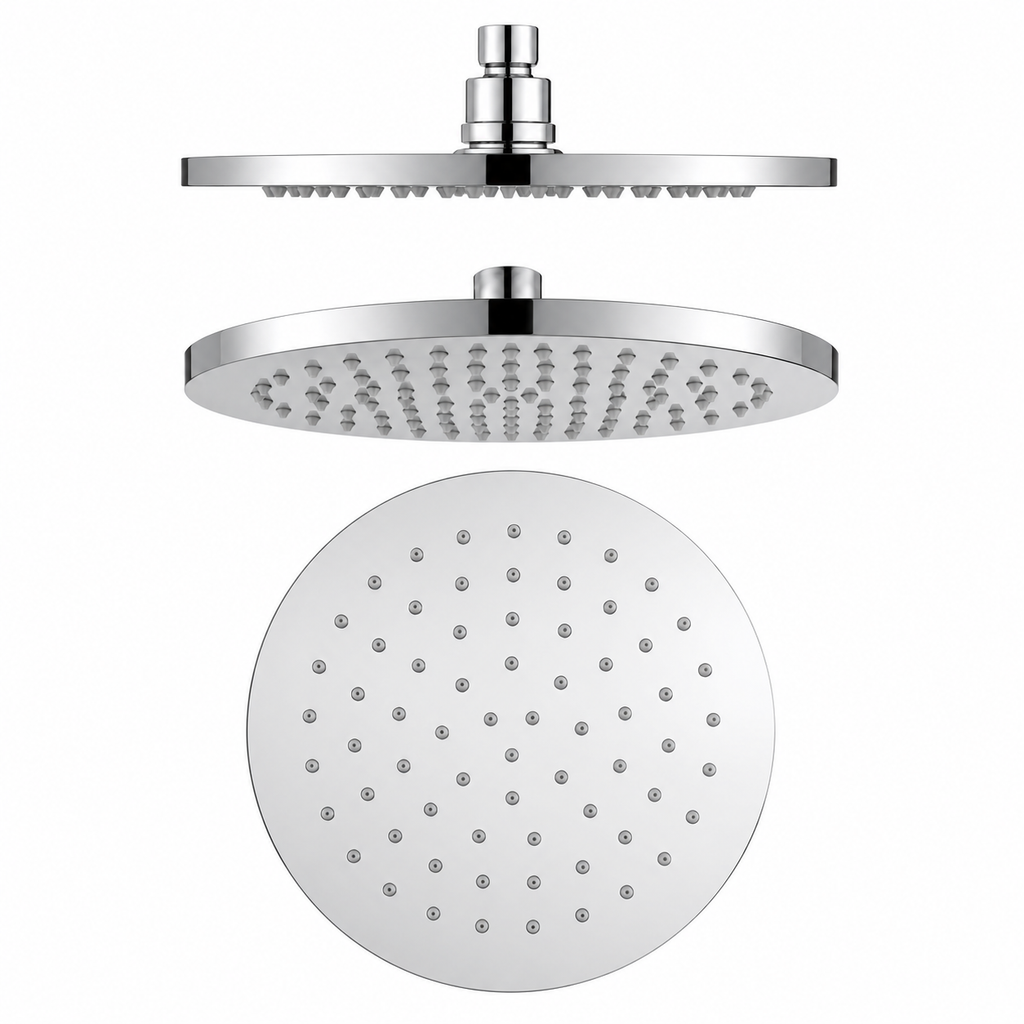 Round Rainfall Shower Head 250mm ABS Chrome