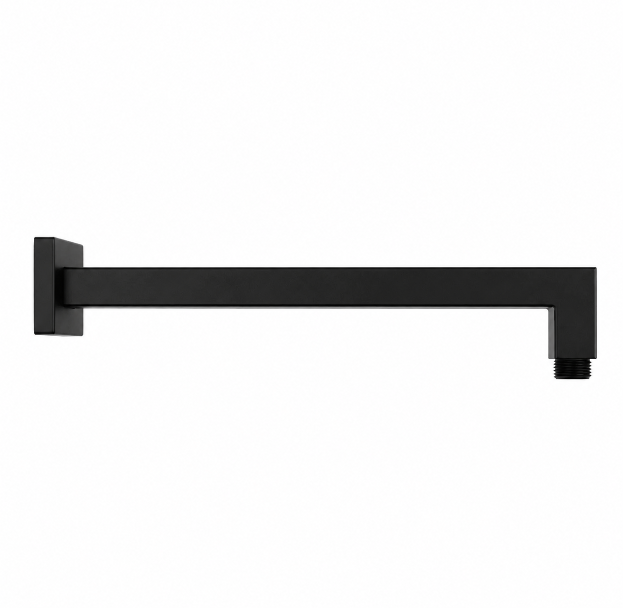 Shower Arm 400mm Square Stainless Steel Wall Mounted Matte Black