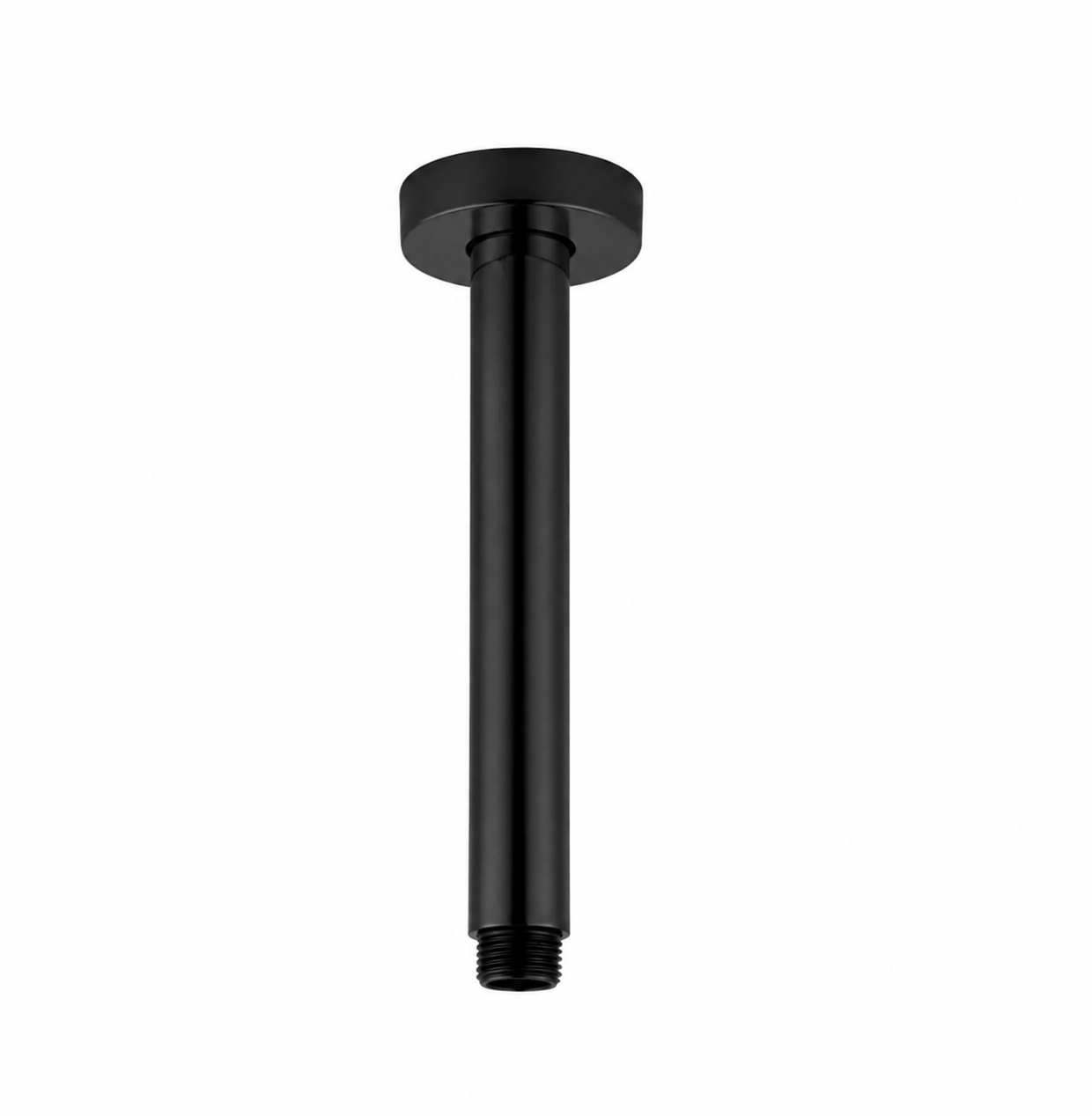 Shower Ceiling Arm 200mm Round Stainless Steel Matte Black