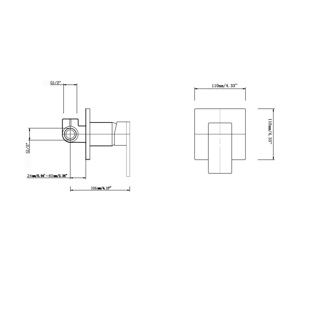 BLAZE Series Wall Mixer Chrome