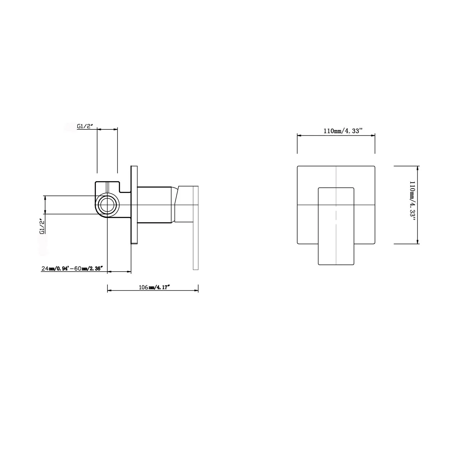 BLAZE Series Wall Mixer Chrome