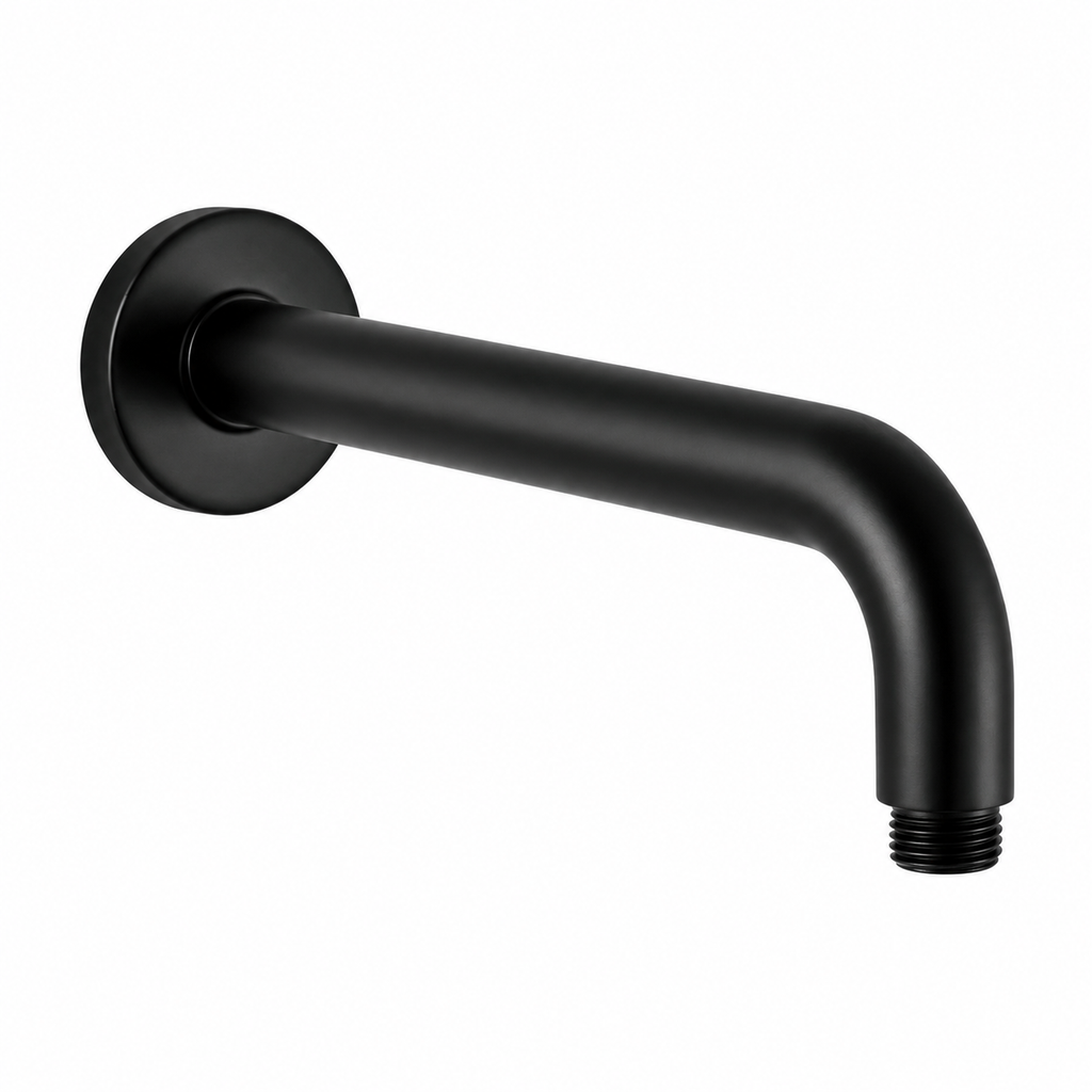 Shower Arm 400mm Round Stainless Steel Wall Mounted Matte Black