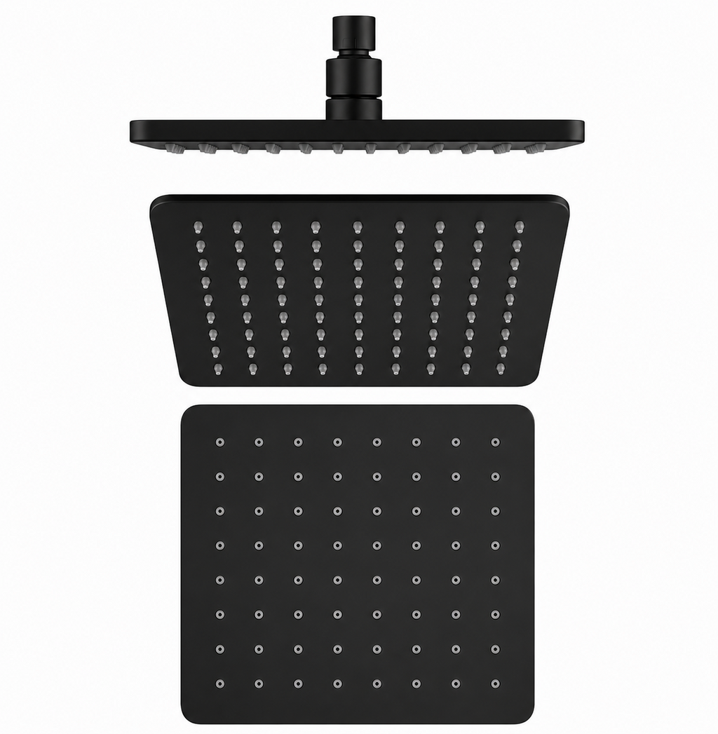 Square Rainfall Shower Head 200mm ABS Chrome