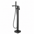 Freestanding Mixer With Diverter & Handheld Shower Square Matte Black